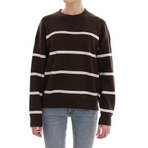MAGLIA A RIGHE FRESH FLOWER MARRONE